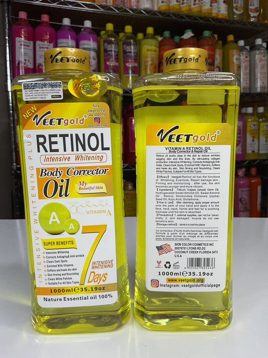 Veet Gold RETINOL Instant Whitening Body Oil 1000 ml