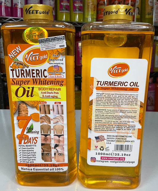 Veet Gold TURMERIC Super Whitening Oil 1000 ml