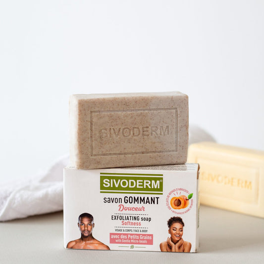 Sivoderm Face,Body Exfoliati Softeness Soap with Apricot Kernels 230g