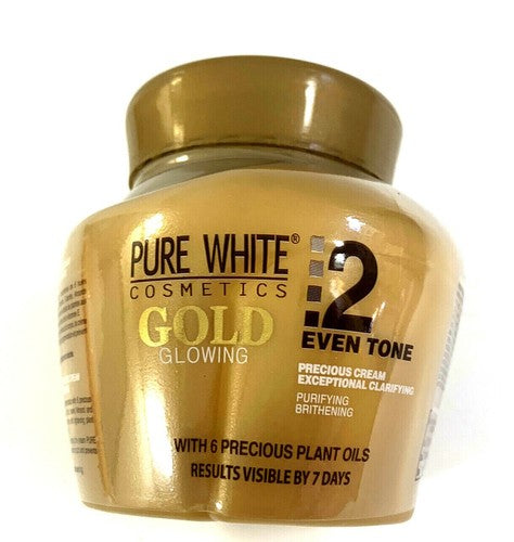 Pure White Cosmatics
PURE WHITE GOLD GLOWING LIGHTENING CUP CREAM MAXITONE 150ml Clears dark spots