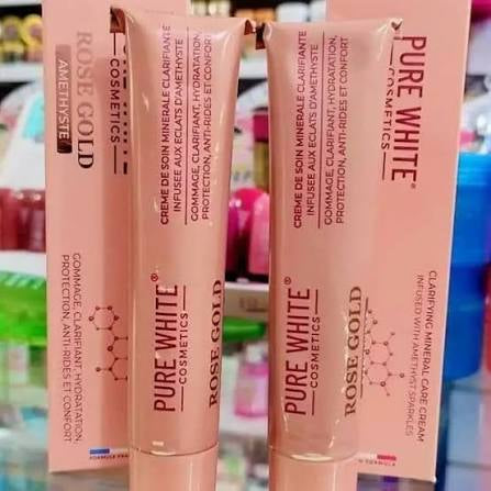 Pure white rose gold tube 1 pc