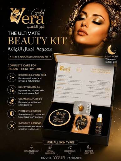 VERA GOLG WHITENING AND ANTI AGEING SET4IN1