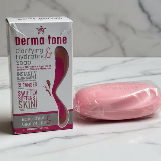 DERMA TONE CLARIFYING & HYDRATING SOAP 200g effectively cleanses and softens